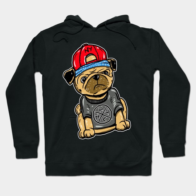 This is Hardcore Pug Dog Hoodie by silentrob668